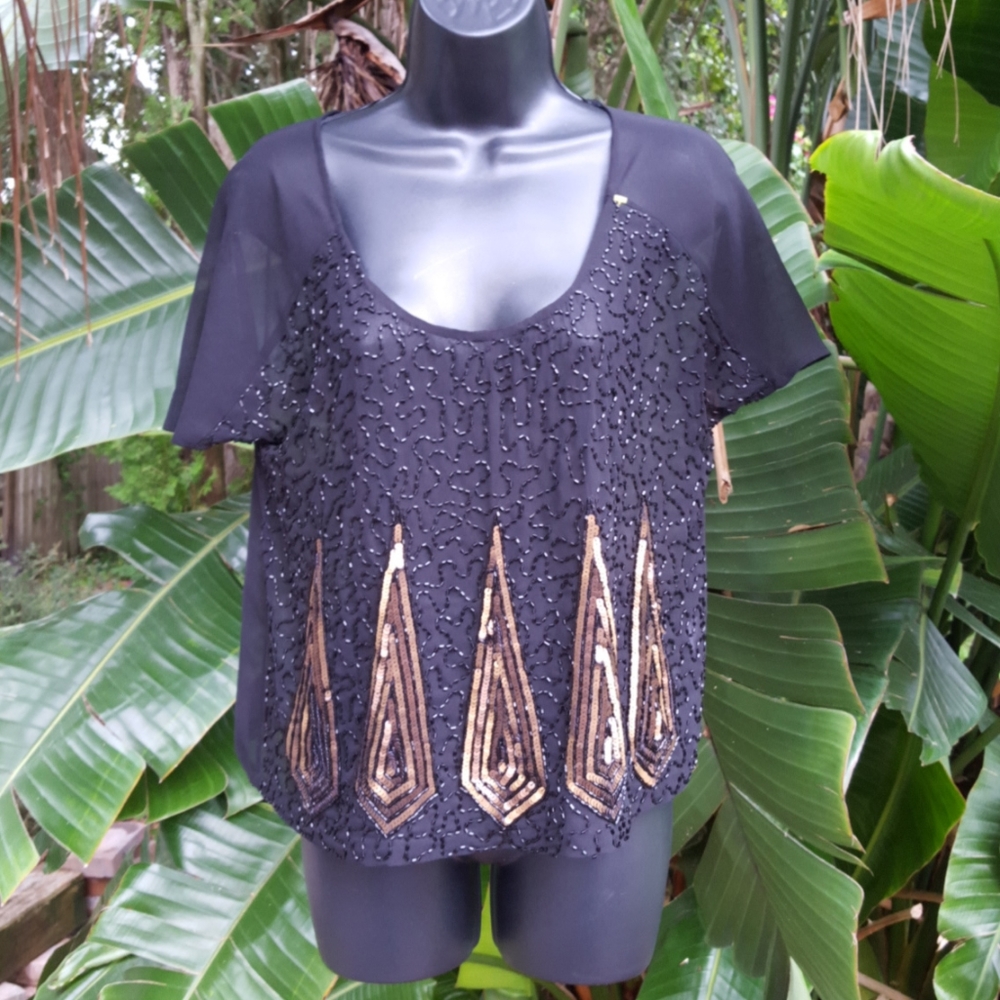 Sheer sequin top